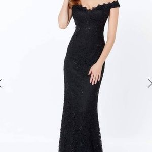 Mother of the bride gown - MONTAGE by MON Cheri Navy blue sequins.